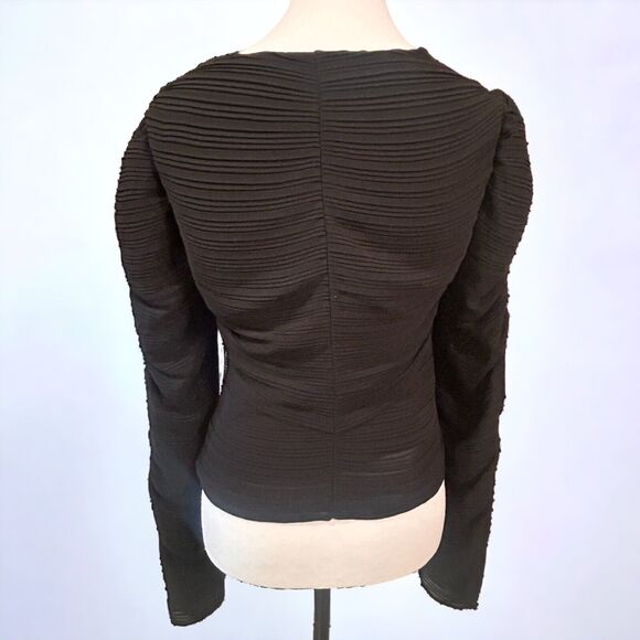 FRAME Square Neckline Long Sleeve Crop Top - S 2-4 - Picture 11 of 11